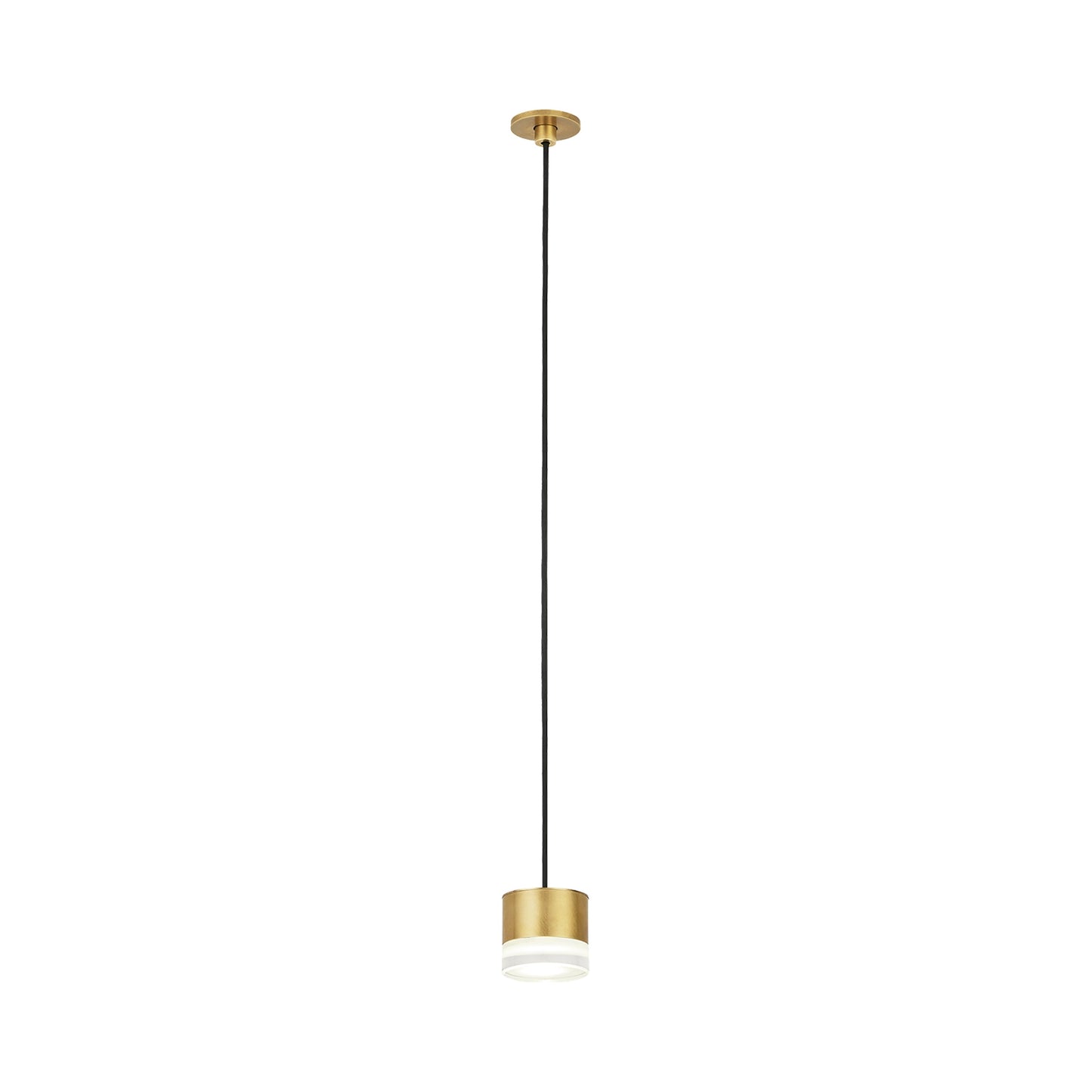 Gable Port Alone LED Pendant Light in Hand Rubbed Antique Brass (Crystal).