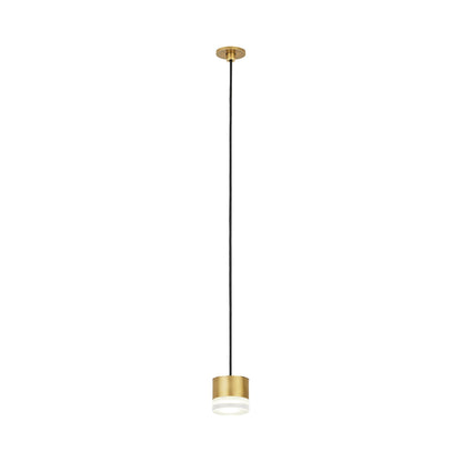 Gable Port Alone LED Pendant Light in Hand Rubbed Antique Brass (Crystal).