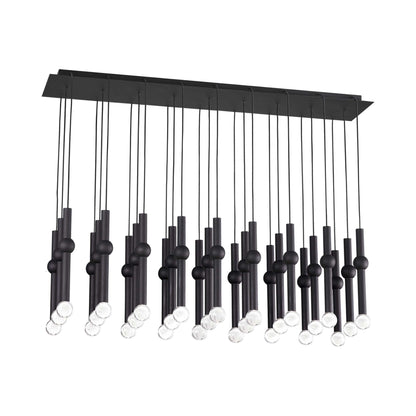 Guyed LED Chandelier in Nightshade Black (27-Light).