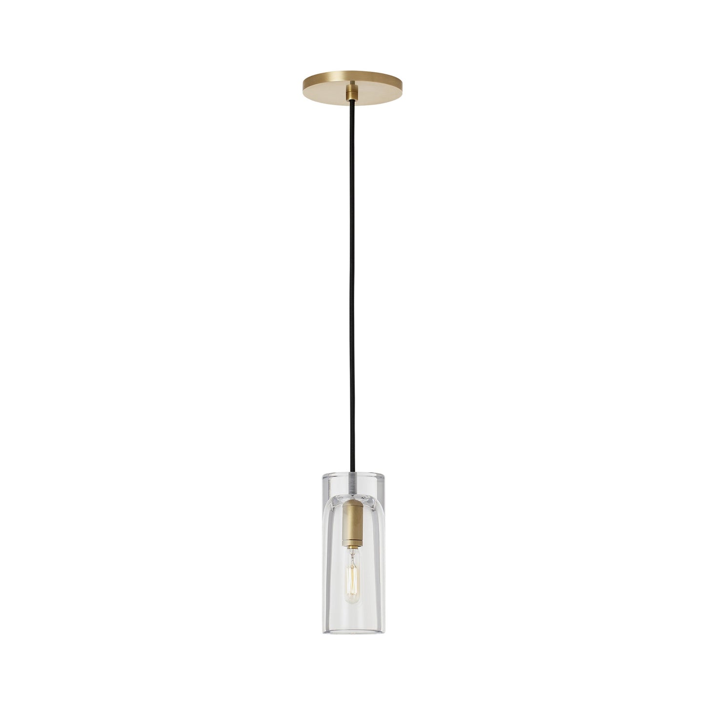 Horizon Pendant Light in Natural Brass.