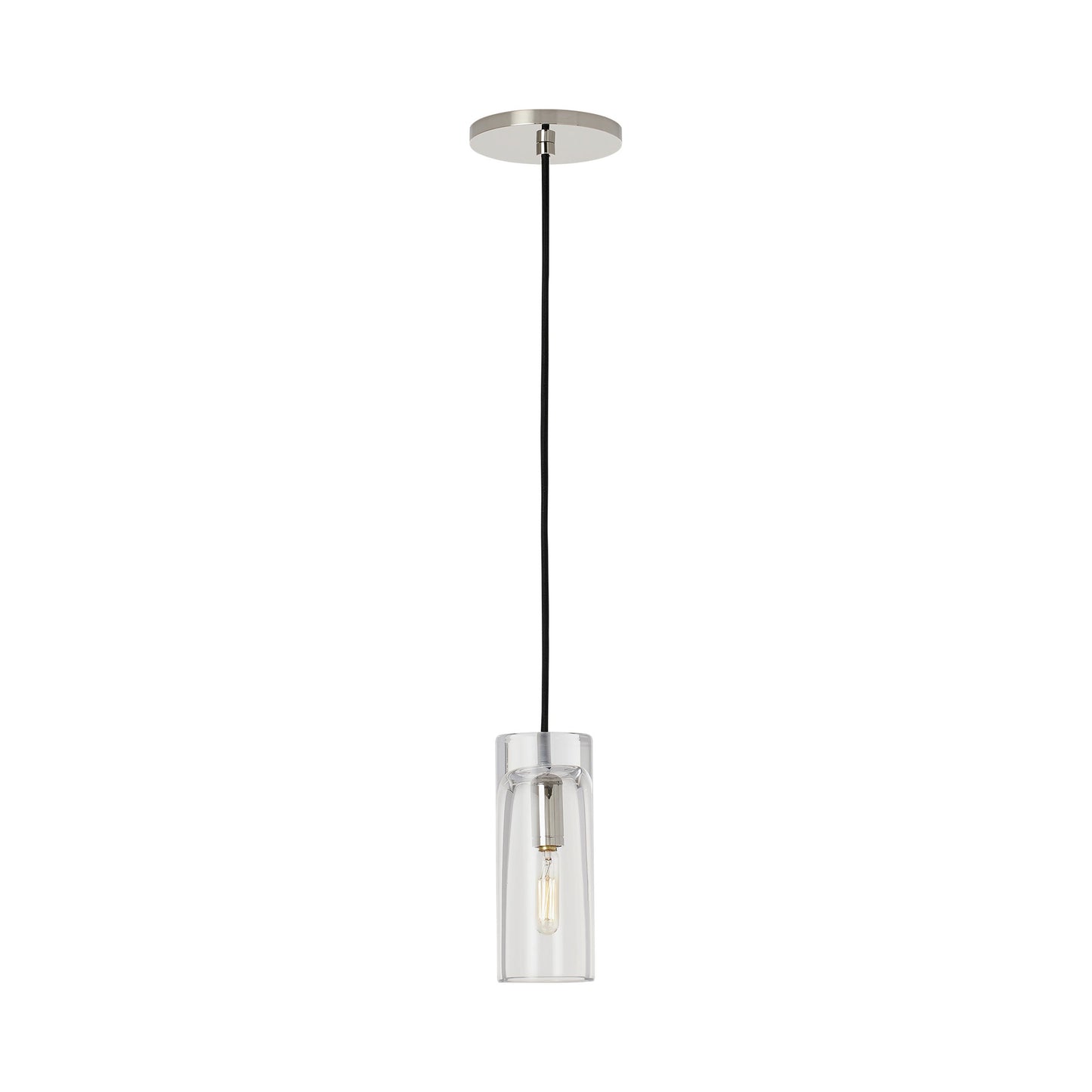 Horizon Pendant Light in Polished Nickel.