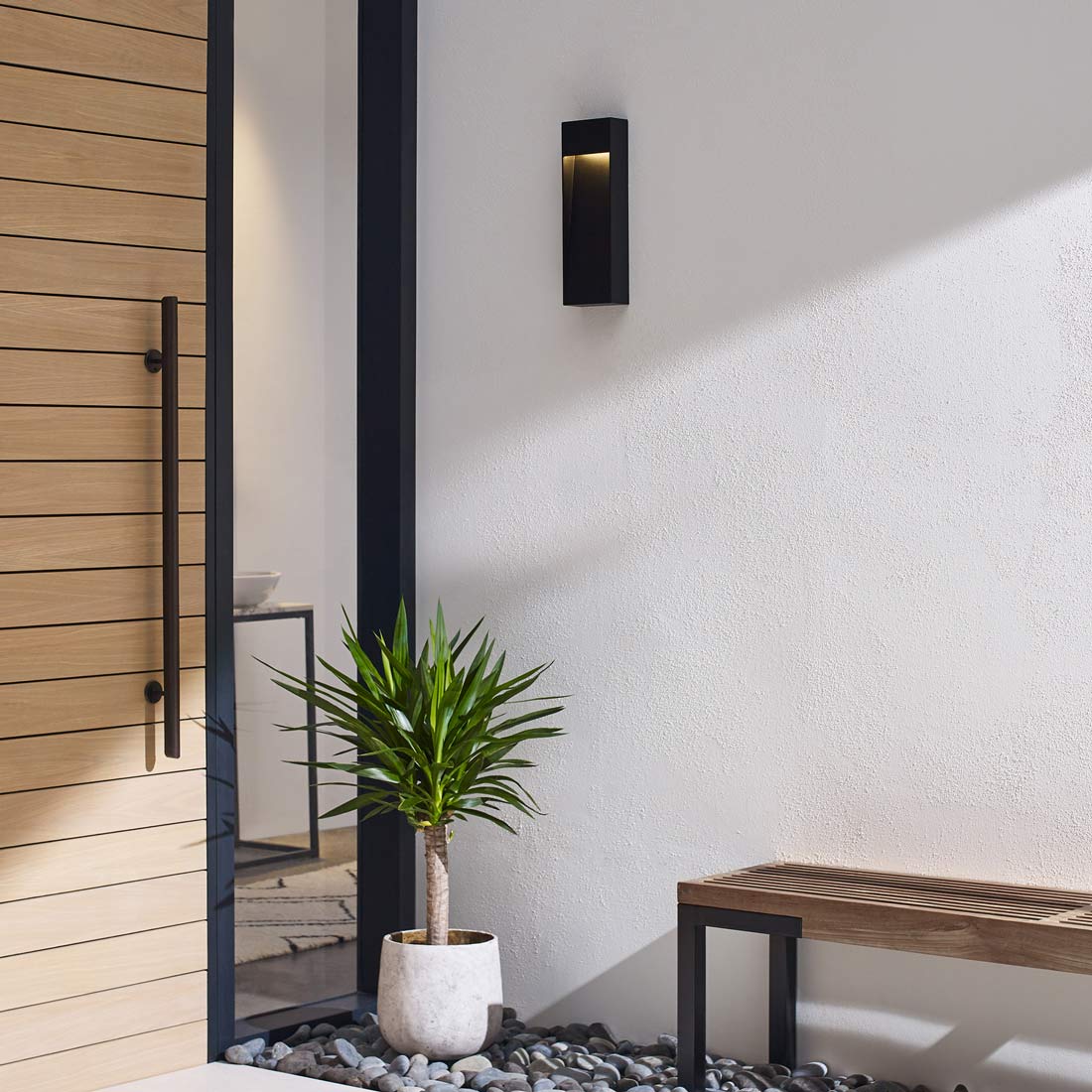 Inga Outdoor LED Wall Light in Outside Area.
