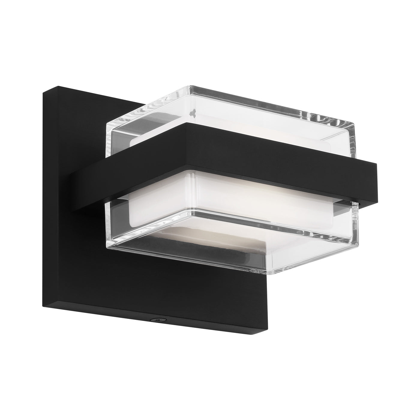 Kamden 1-Light LED Bath Wall Light in Nightshade Black.