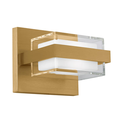 Kamden 1-Light LED Bath Wall Light in Natural Brass.