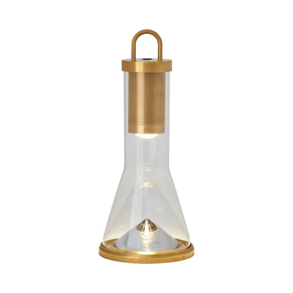 Kandella LED Table Lamp in Natural Brass.