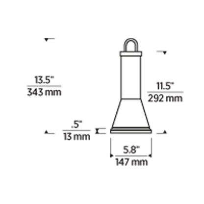 Kandella LED Table Lamp - line drawing.