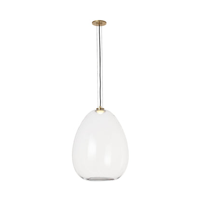 Kapoor LED Pendant Light in Clear/Natural Brass (Large).