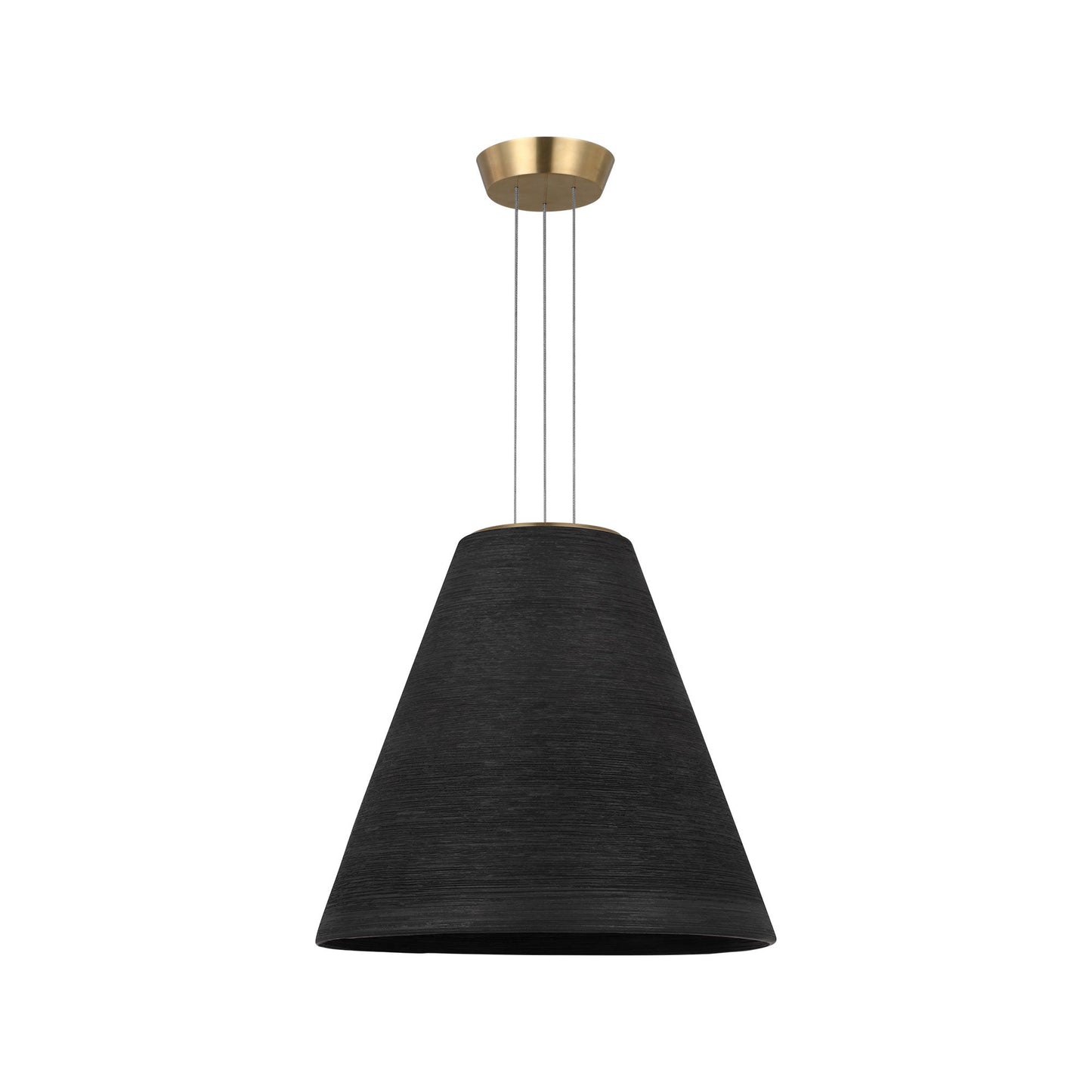 Karam LED Pendant Light in Natural Brass/Black (Medium).