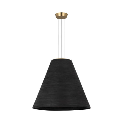 Karam LED Pendant Light in Natural Brass/Black (Large).