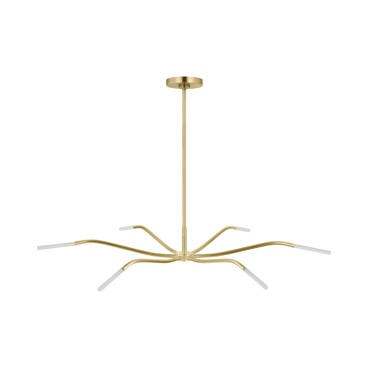 Lajos LED Chandelier in Hand-Rubbed Antique Brass (6-Light).