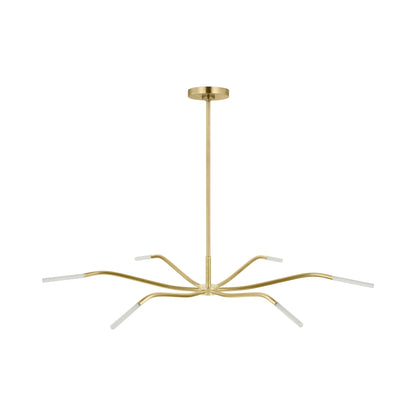 Lajos LED Chandelier in Hand-Rubbed Antique Brass (6-Light).