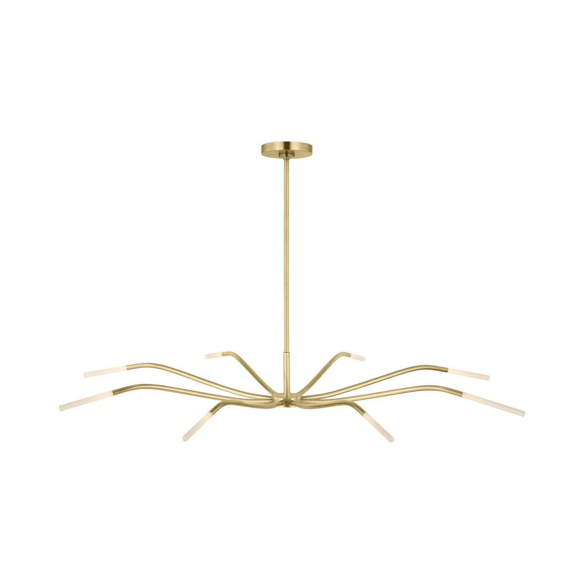 Lajos LED Chandelier in Hand-Rubbed Antique Brass (8-Light).