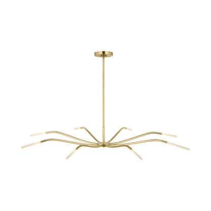 Lajos LED Chandelier in Hand-Rubbed Antique Brass (8-Light).