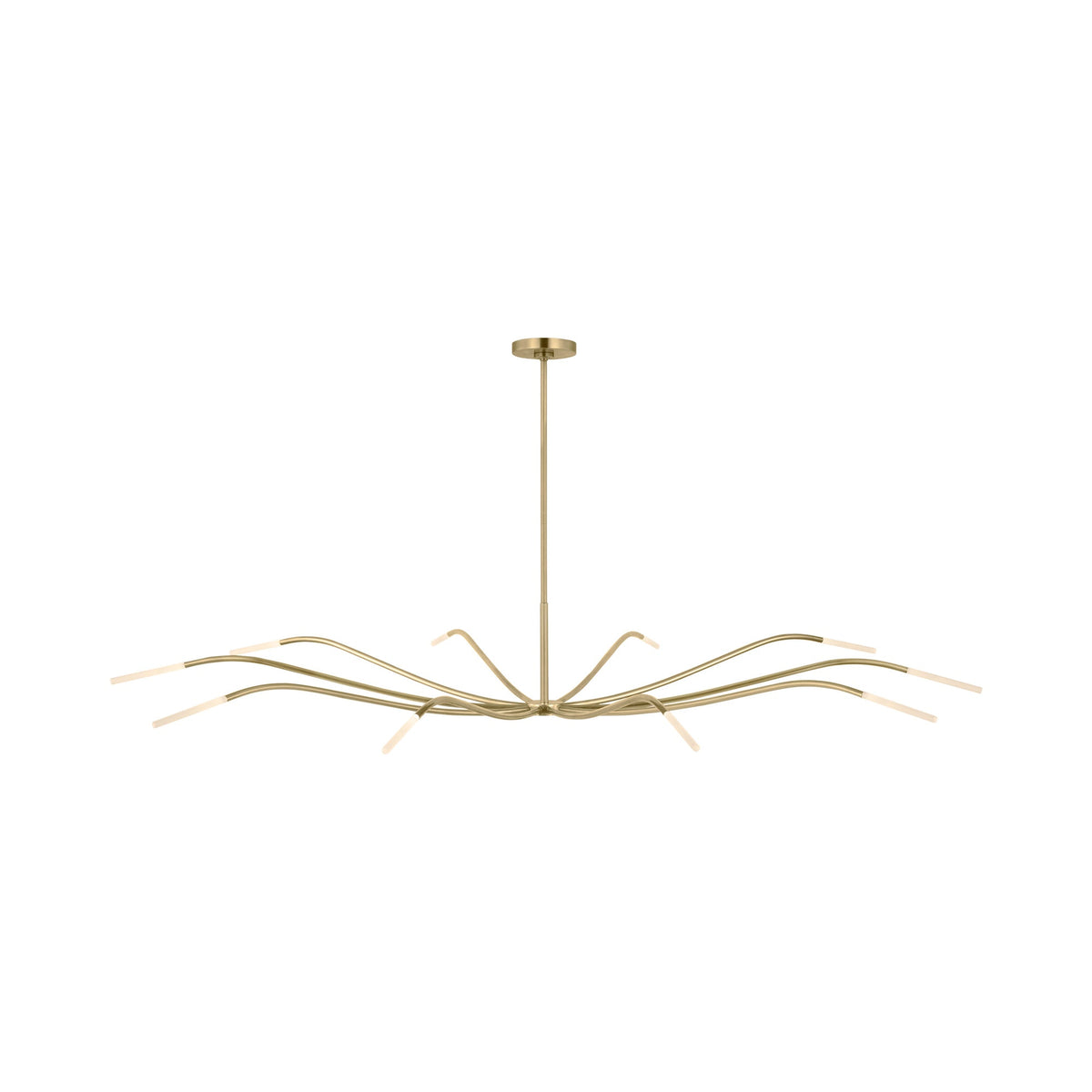 Lajos LED Chandelier in Hand-Rubbed Antique Brass (10-Light).