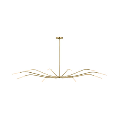 Lajos LED Chandelier in Hand-Rubbed Antique Brass (10-Light).