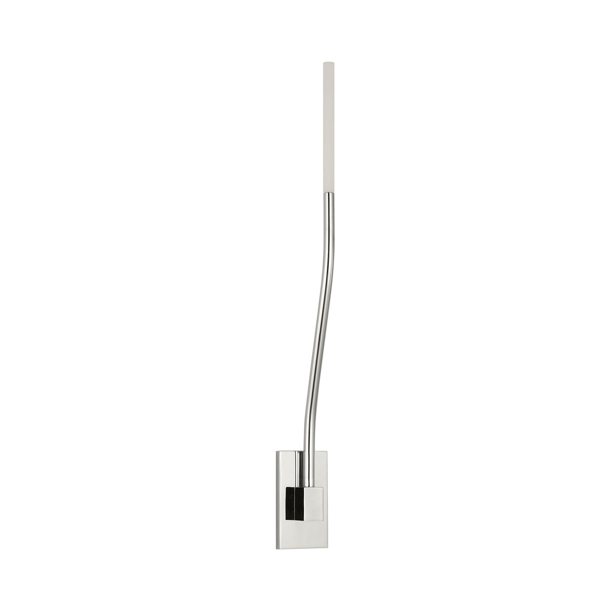 Lajos LED Wall Light in Polished Nickel.