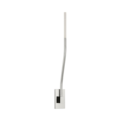 Lajos LED Wall Light in Polished Nickel.