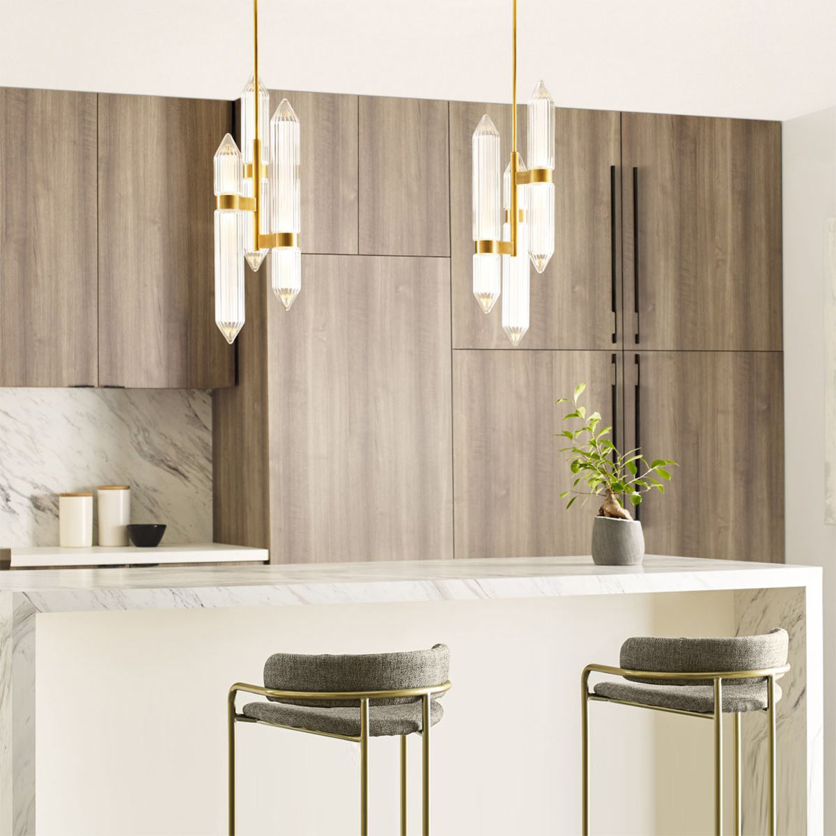 Langston LED Pendant Light in kitchen.