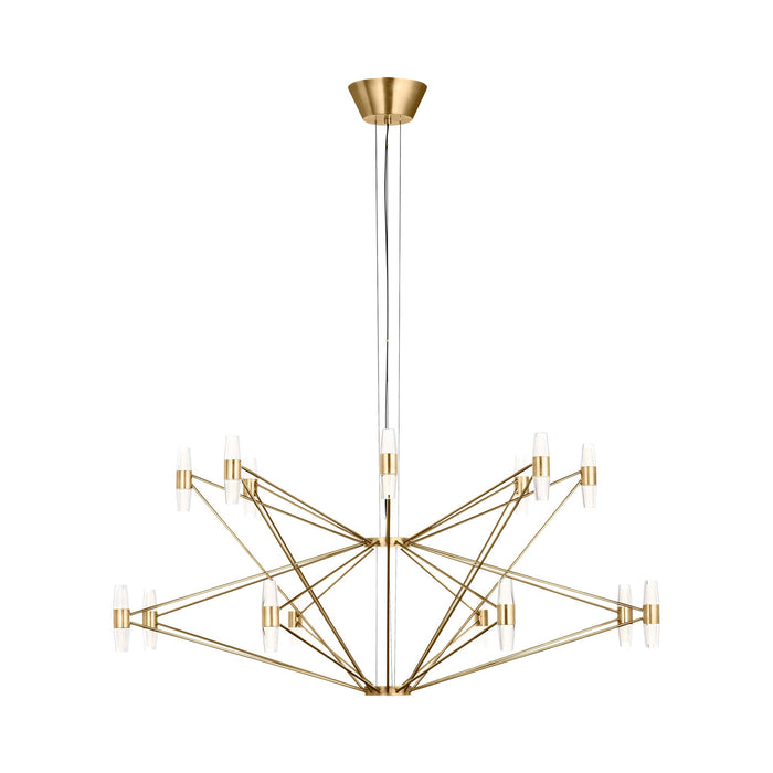 Lassell LED Chandelier in Natural Brass (2-Tier).