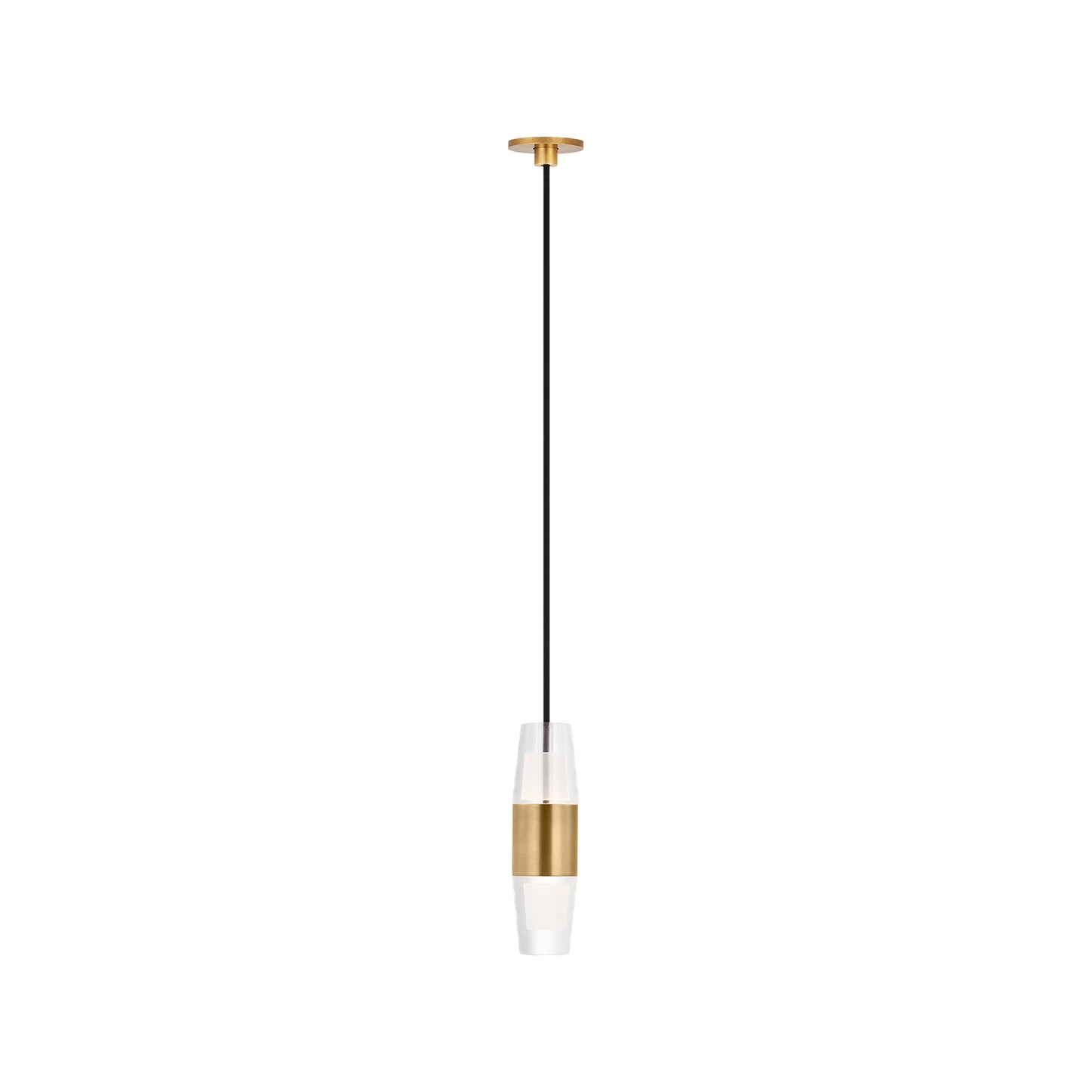 Lassell LED Pendant Light in Natural Brass (5.8-Inch/Small).