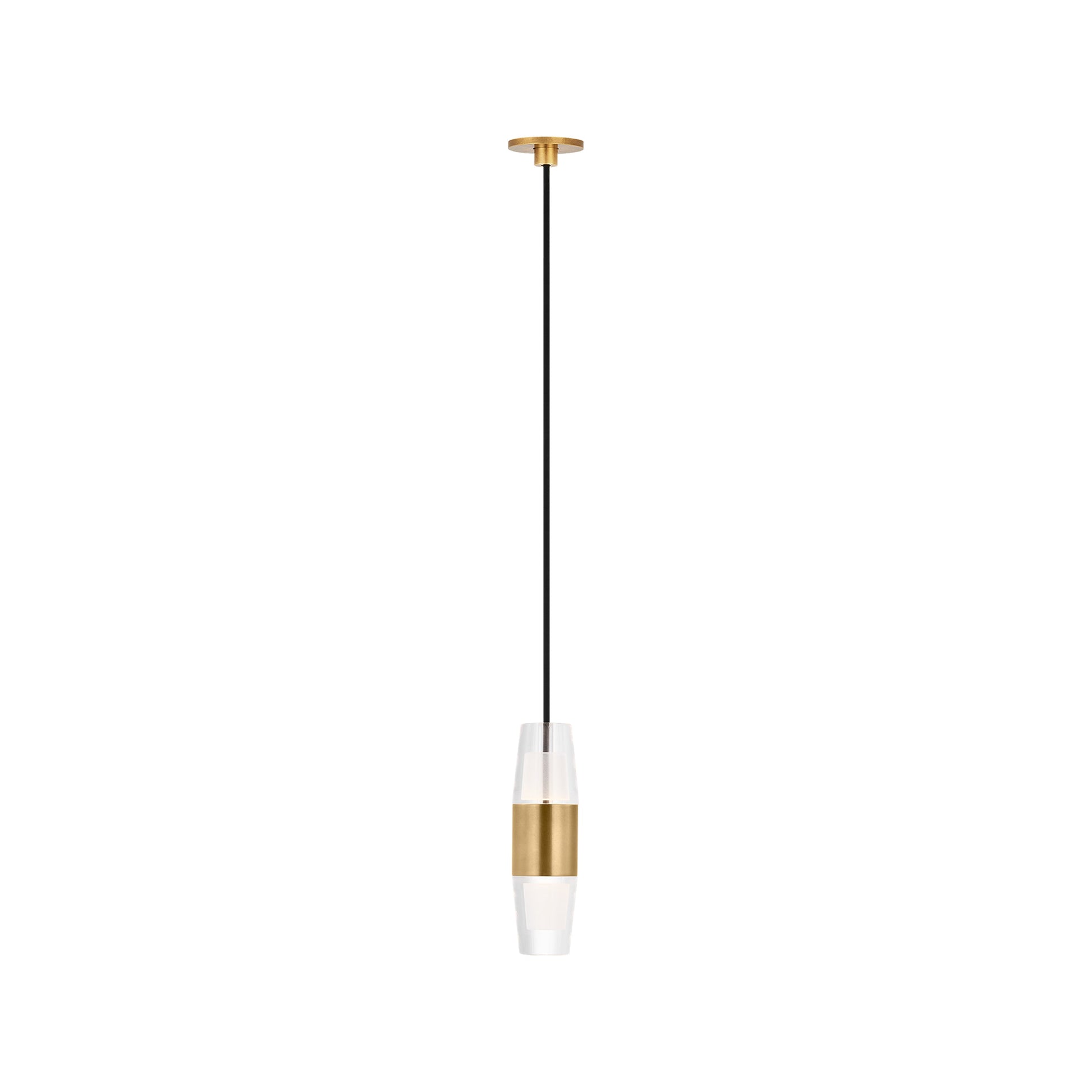 Lassell LED Pendant Light in Natural Brass (5.8-Inch/Small).