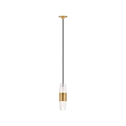 Lassell LED Pendant Light in Natural Brass (5.8-Inch/Small).