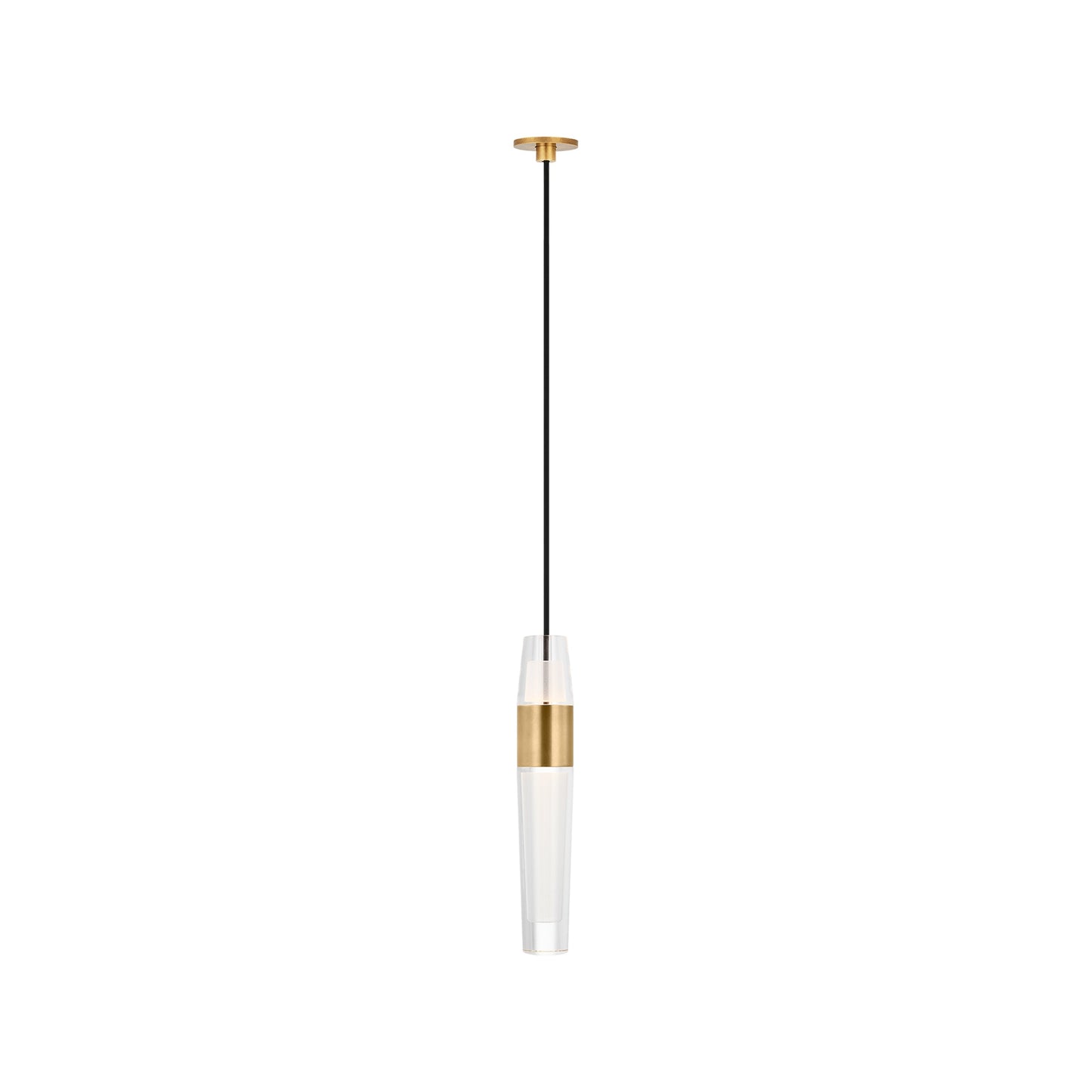 Lassell LED Pendant Light in Natural Brass (9.3-Inch/Small).