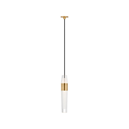 Lassell LED Pendant Light in Natural Brass (9.3-Inch/Small).