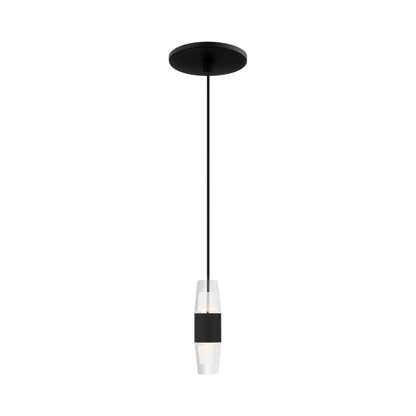 Lassell LED Pendant Light in Nightshade Black (5.8-Inch/Large).