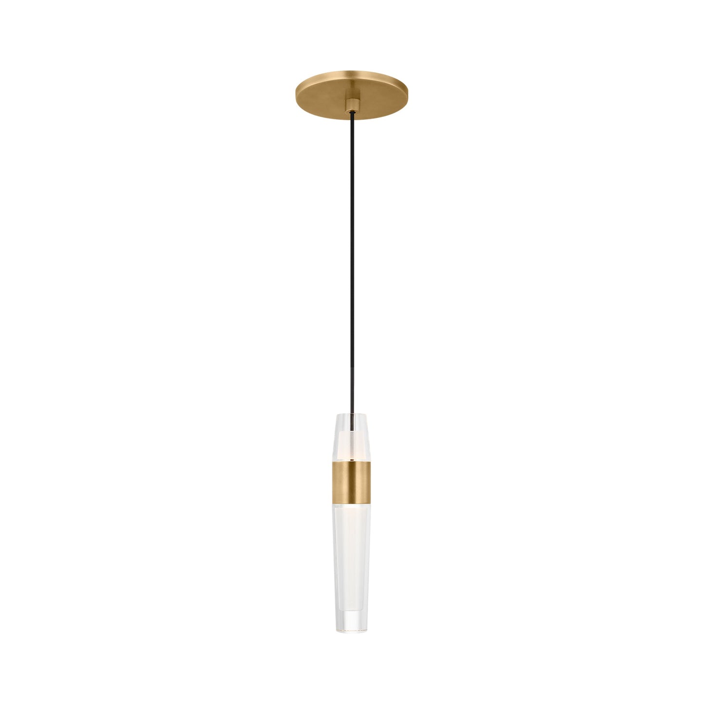 Lassell LED Pendant Light in Natural Brass (9.3-Inch/Large).
