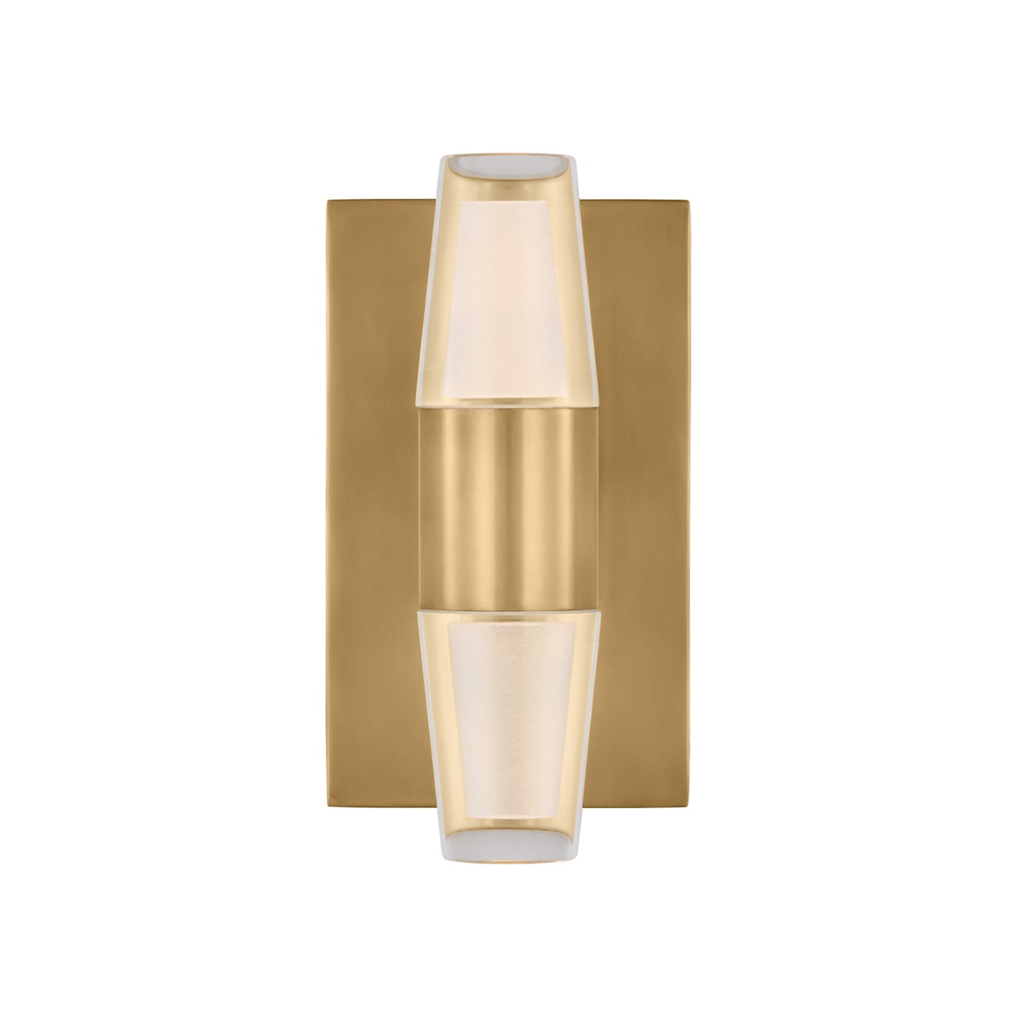 Lassell LED Wall Light in Natural Brass (2-Light/Short).