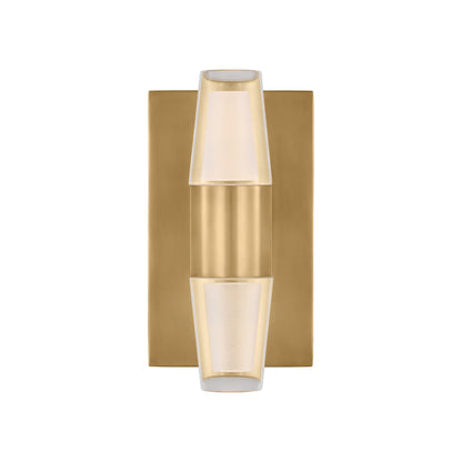 Lassell LED Wall Light in Natural Brass (2-Light/Short).