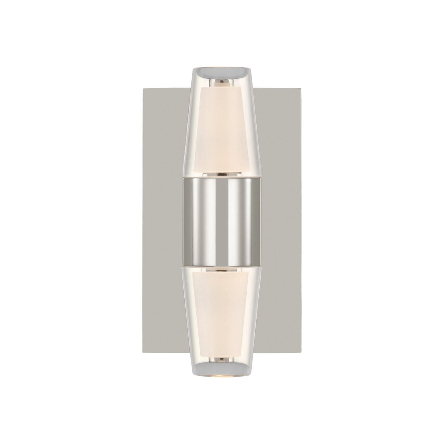 Lassell LED Wall Light in Polished Nickel (2-Light/Short).