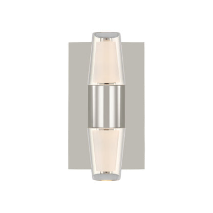 Lassell LED Wall Light in Polished Nickel (2-Light/Short).