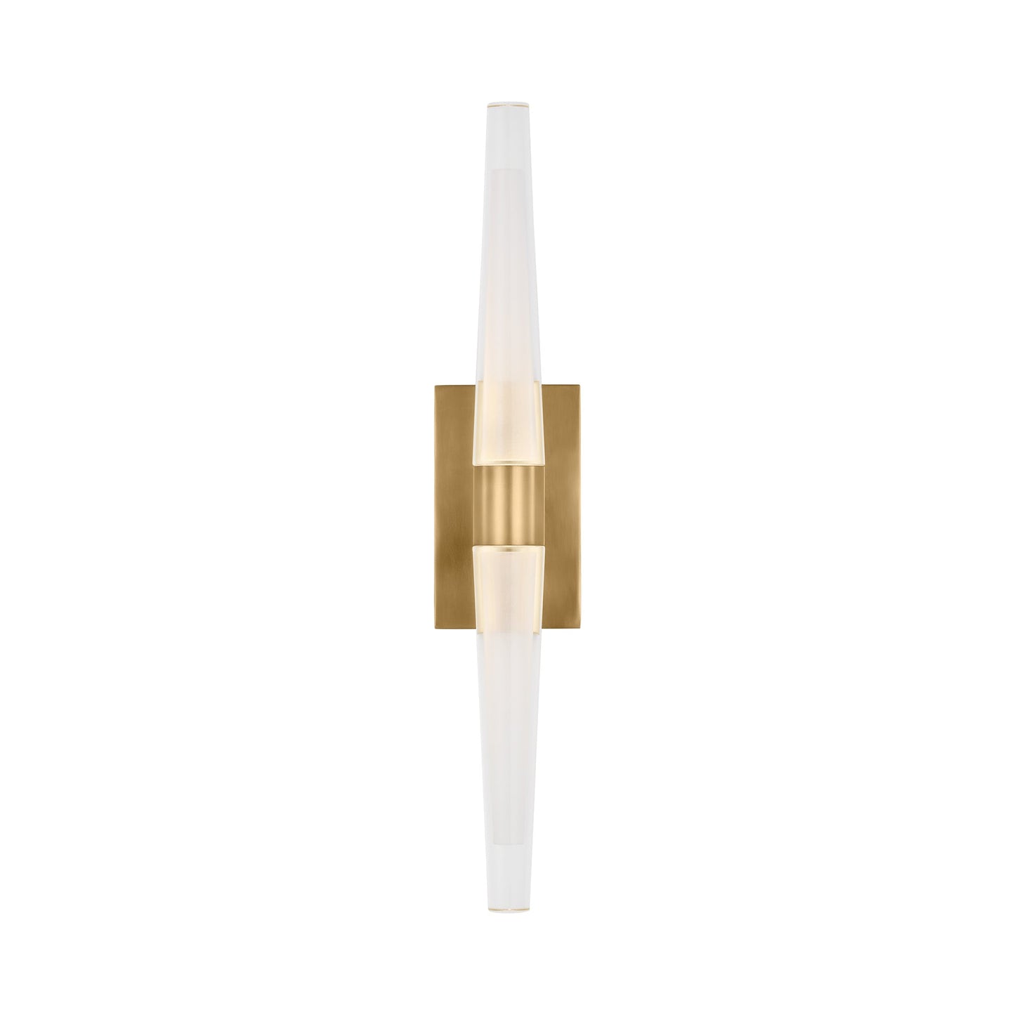 Lassell LED Wall Light in Natural Brass (2-Light/Tall).