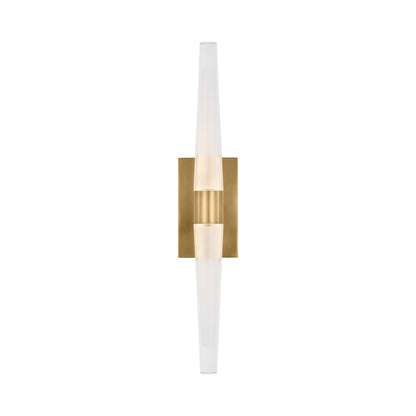 Lassell LED Wall Light in Natural Brass (2-Light/Tall).