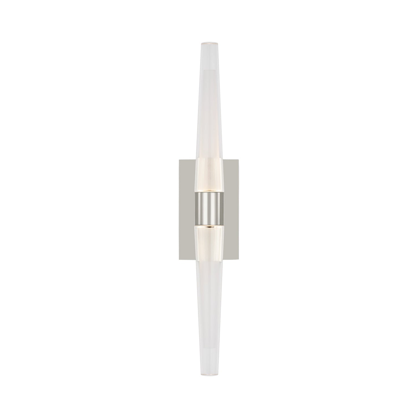 Lassell LED Wall Light in Polished Nickel (2-Light/Tall).