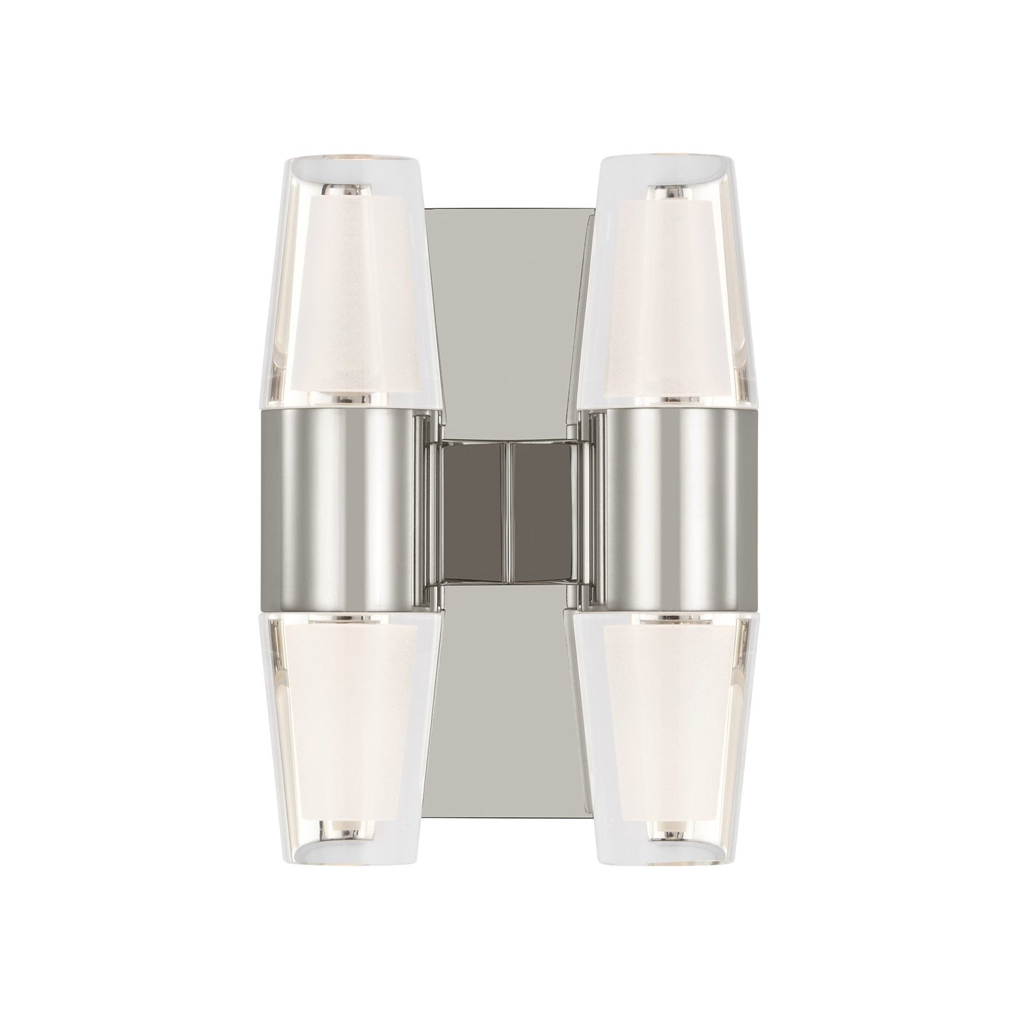 Lassell LED Wall Light in Polished Nickel (4-Light/Short).