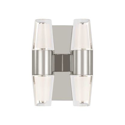 Lassell LED Wall Light in Polished Nickel (4-Light/Short).