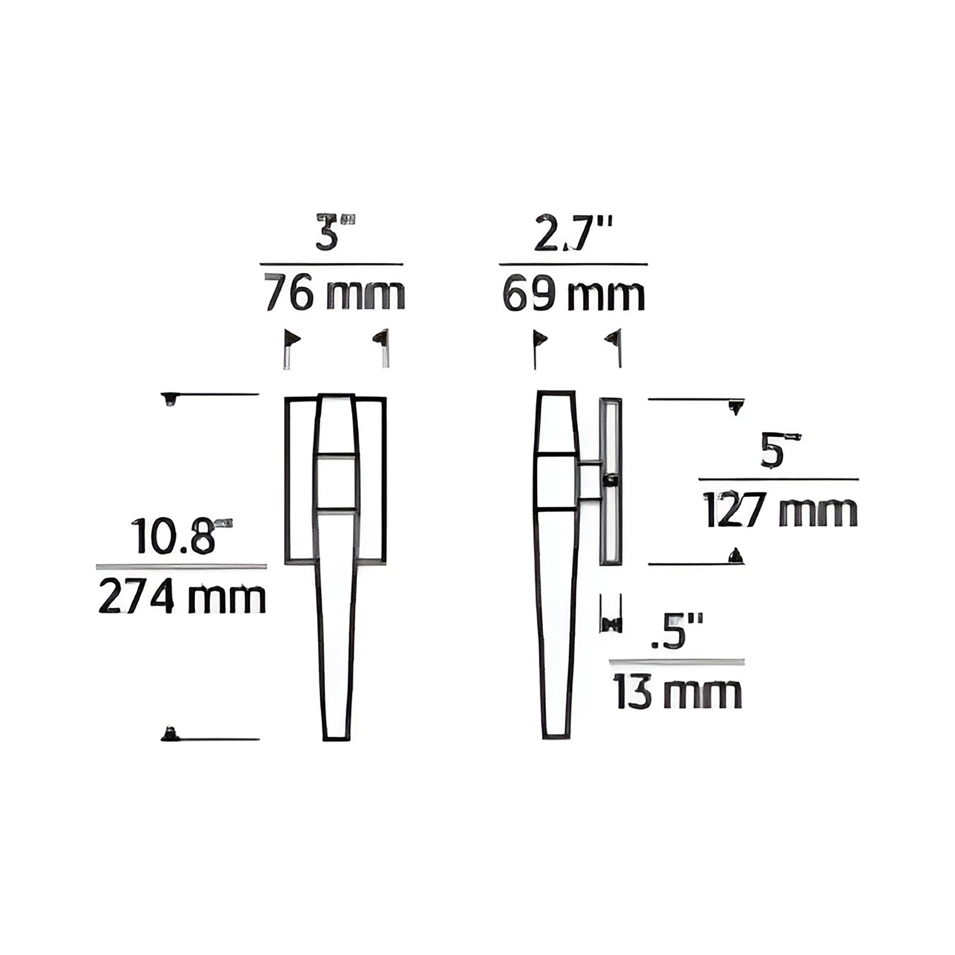 Lassell LED Wall Light - line drawing.