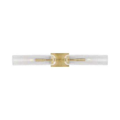 Leano Bath Vanity Light in Hand-Rubbed Antique Brass (32-Inch).