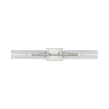 Leano Bath Vanity Light in Polished Nickel (32-Inch).