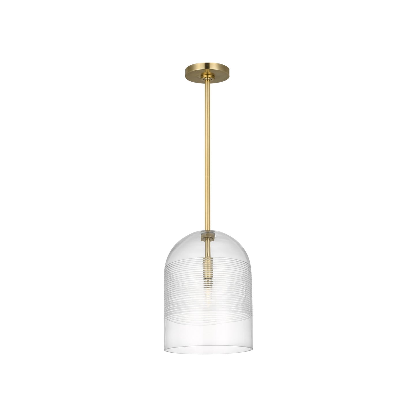 Leano Pendant Light in Hand-Rubbed Antique Brass (9.5-Inch).