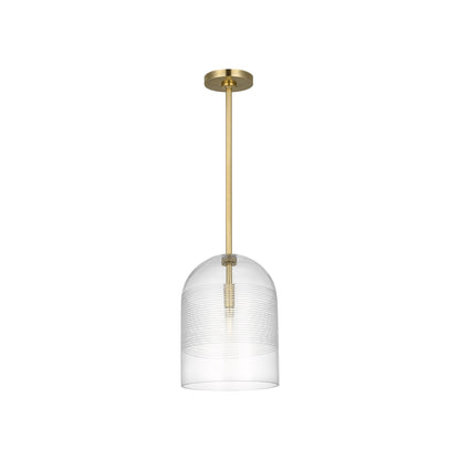 Leano Pendant Light in Hand-Rubbed Antique Brass (9.5-Inch).