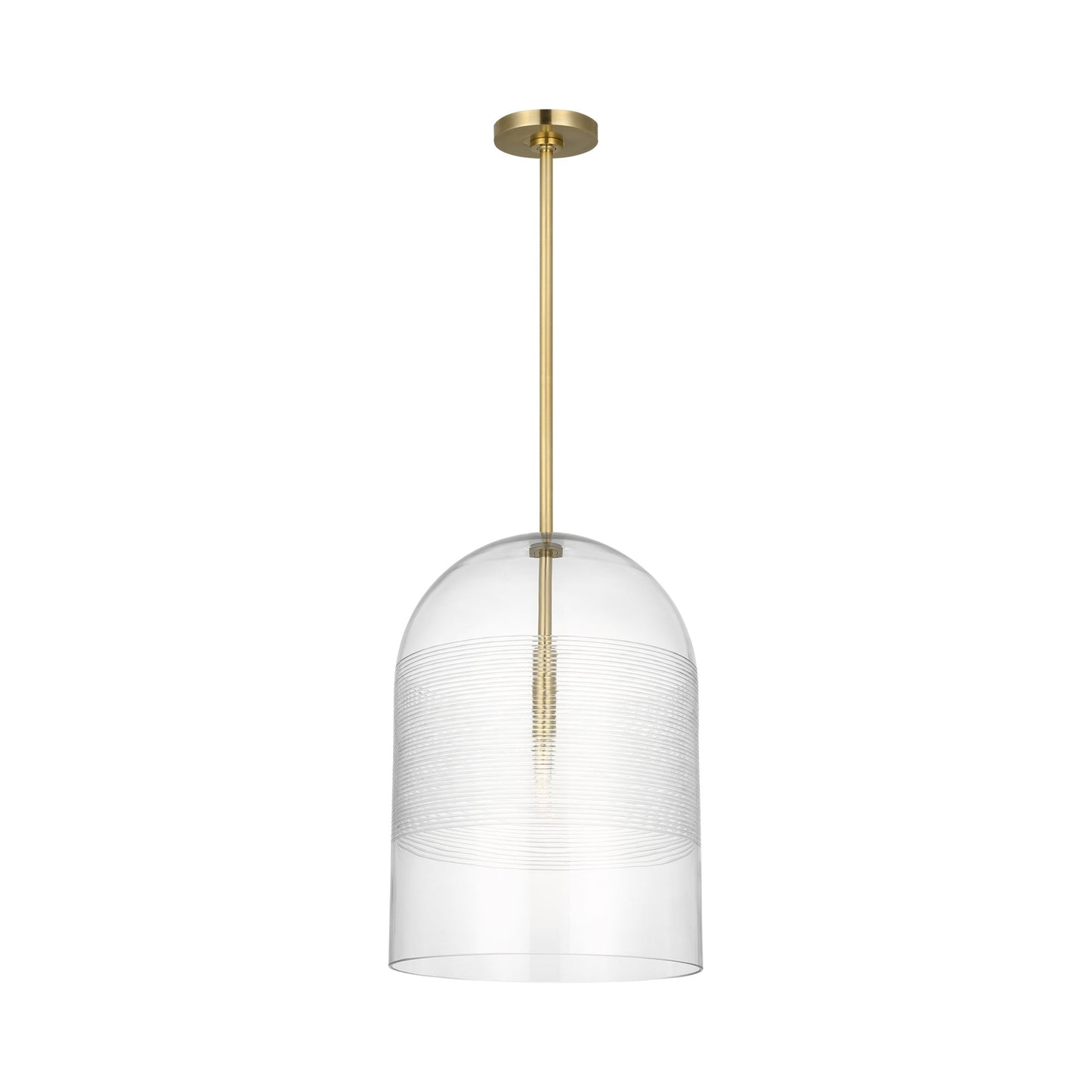 Leano Pendant Light in Hand-Rubbed Antique Brass (14-Inch).