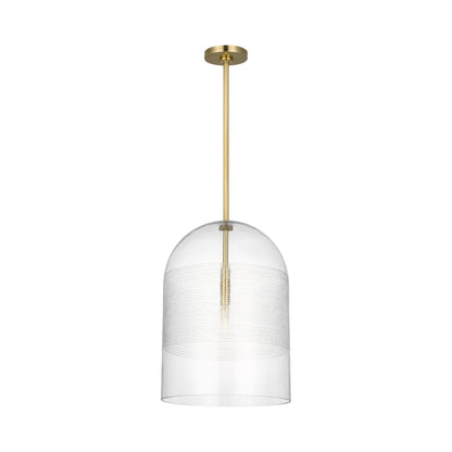 Leano Pendant Light in Hand-Rubbed Antique Brass (14-Inch).