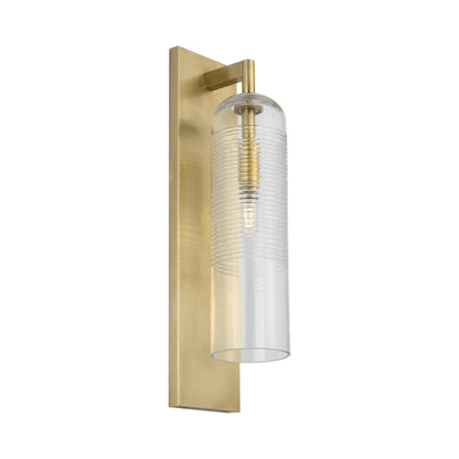 Leano Wall Light in Hand-Rubbed Antique Brass.