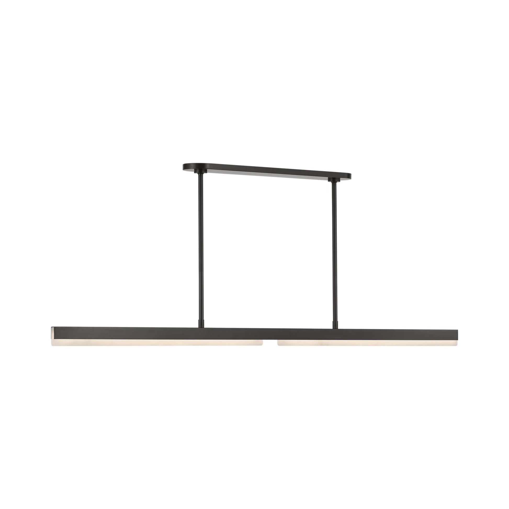 Linea Linear LED Chandelier in Bronze.