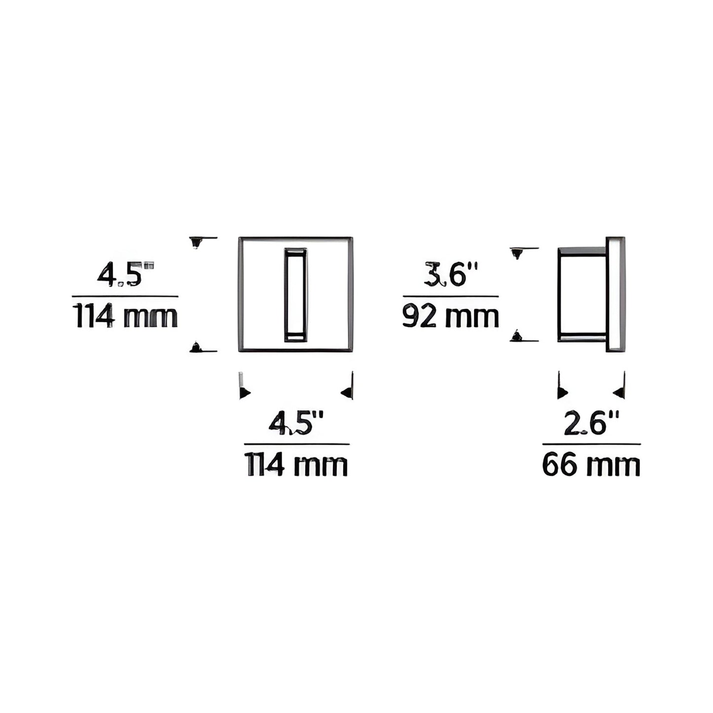 Lloyds Outdoor LED Wall Light - line drawing.