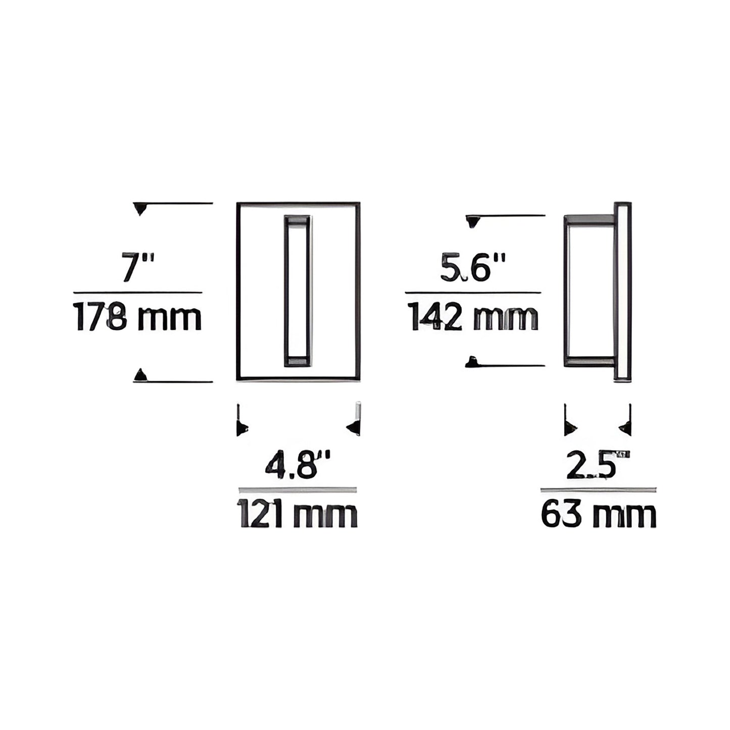 Lloyds Outdoor LED Wall Light - line drawing.